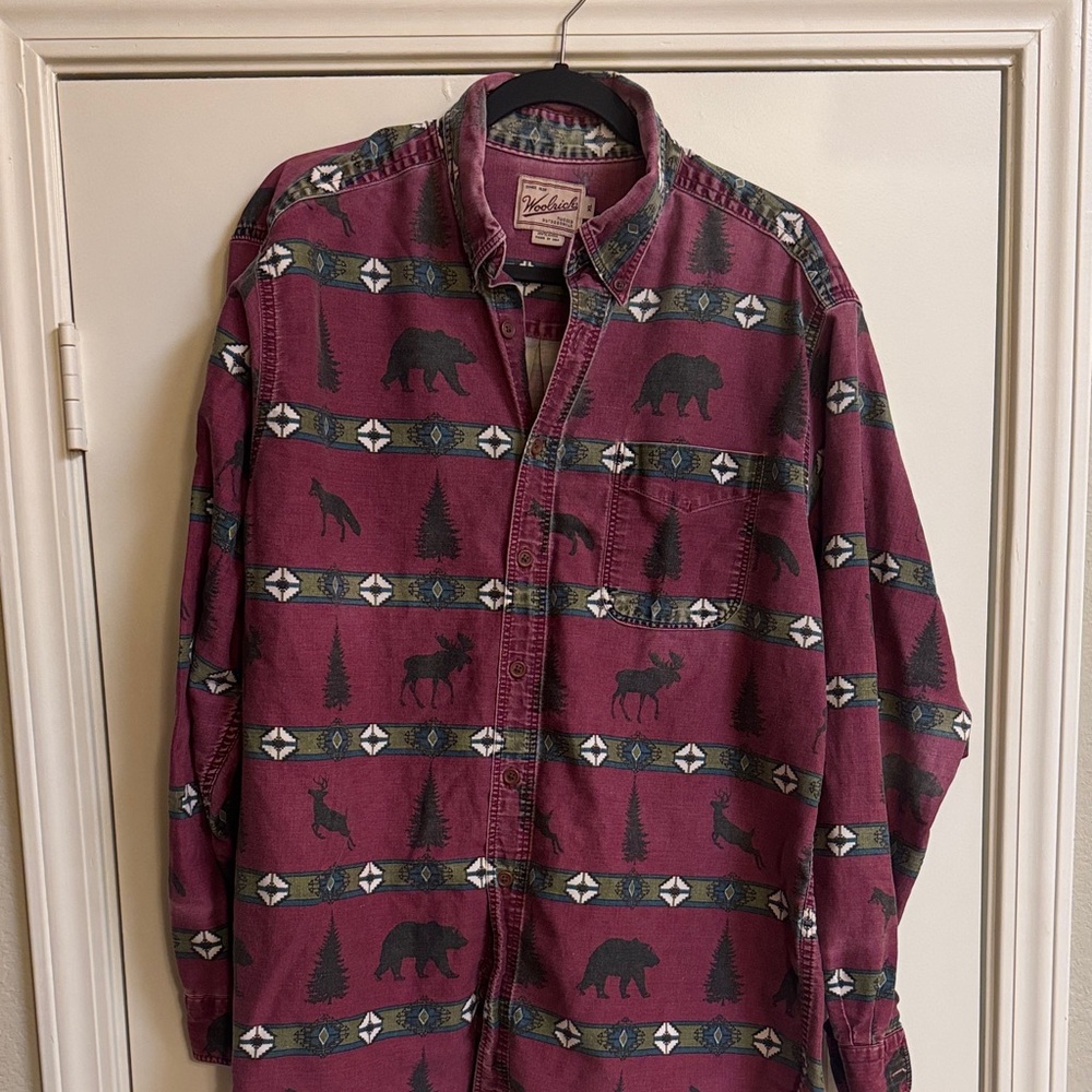Woolrich Red and Green Patterned Shirt
